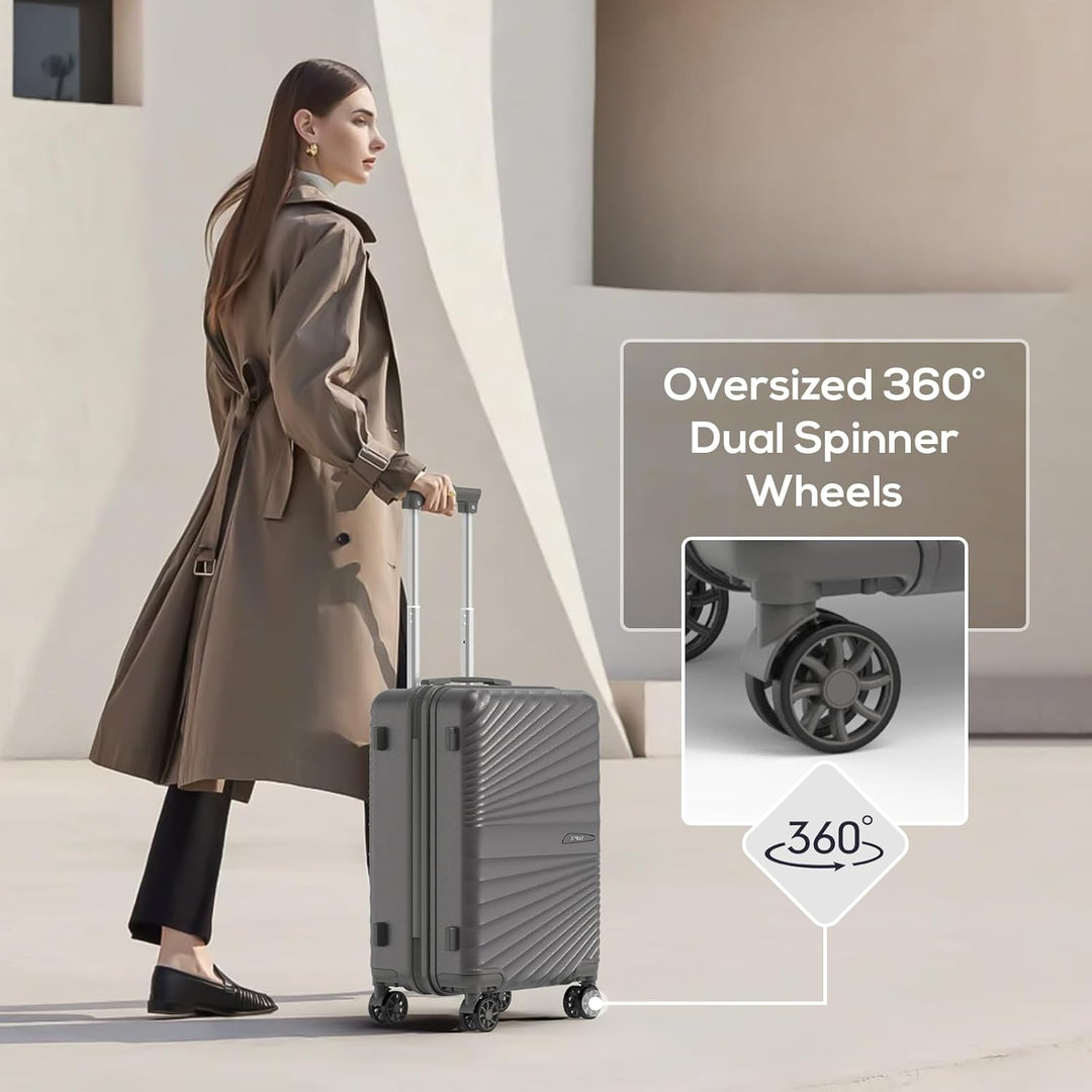 Joyway Kofferset 6tlg Hartschale Leicht mit 4 Rollen und TSA-Schloss Der Gepäcksets Enthält 1 Multif