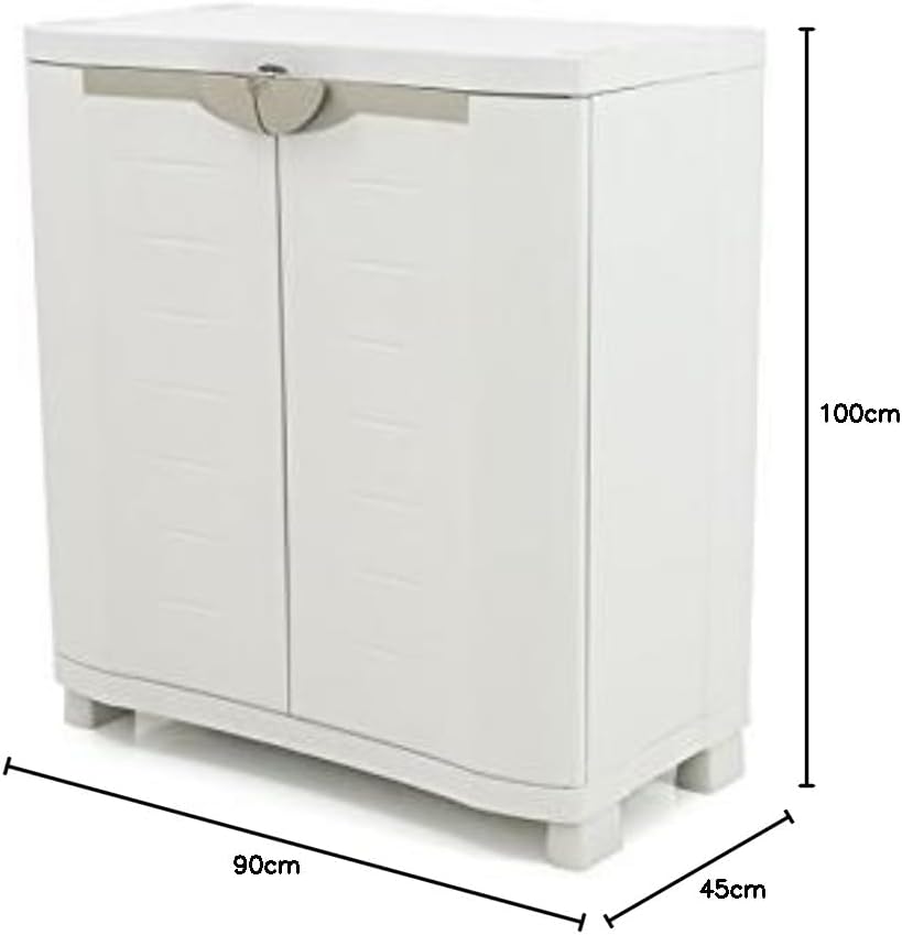 Plastiken m258517 Schrank aus Kunstharz 2 Böden – Space Saver 100 x 90 x 45 cm