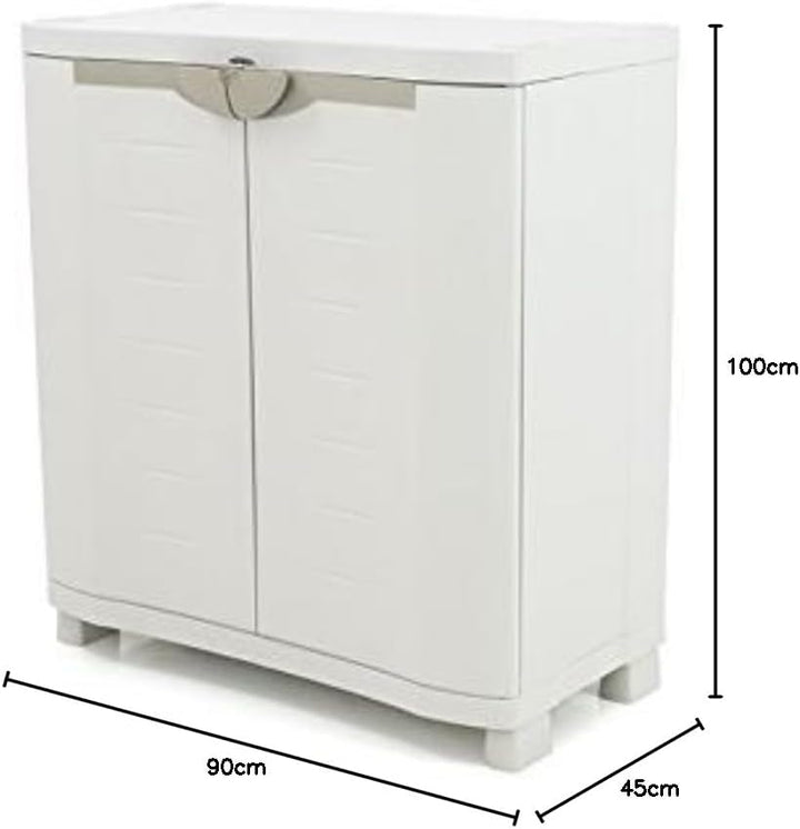 Plastiken m258517 Schrank aus Kunstharz 2 Böden – Space Saver 100 x 90 x 45 cm