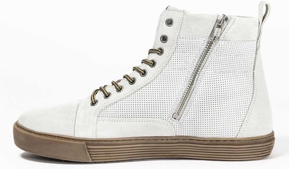 John Doe Neo XTM Motorrad Sneaker Leder Weiss Braun Gr. 39 | Aramid-Verstärkung