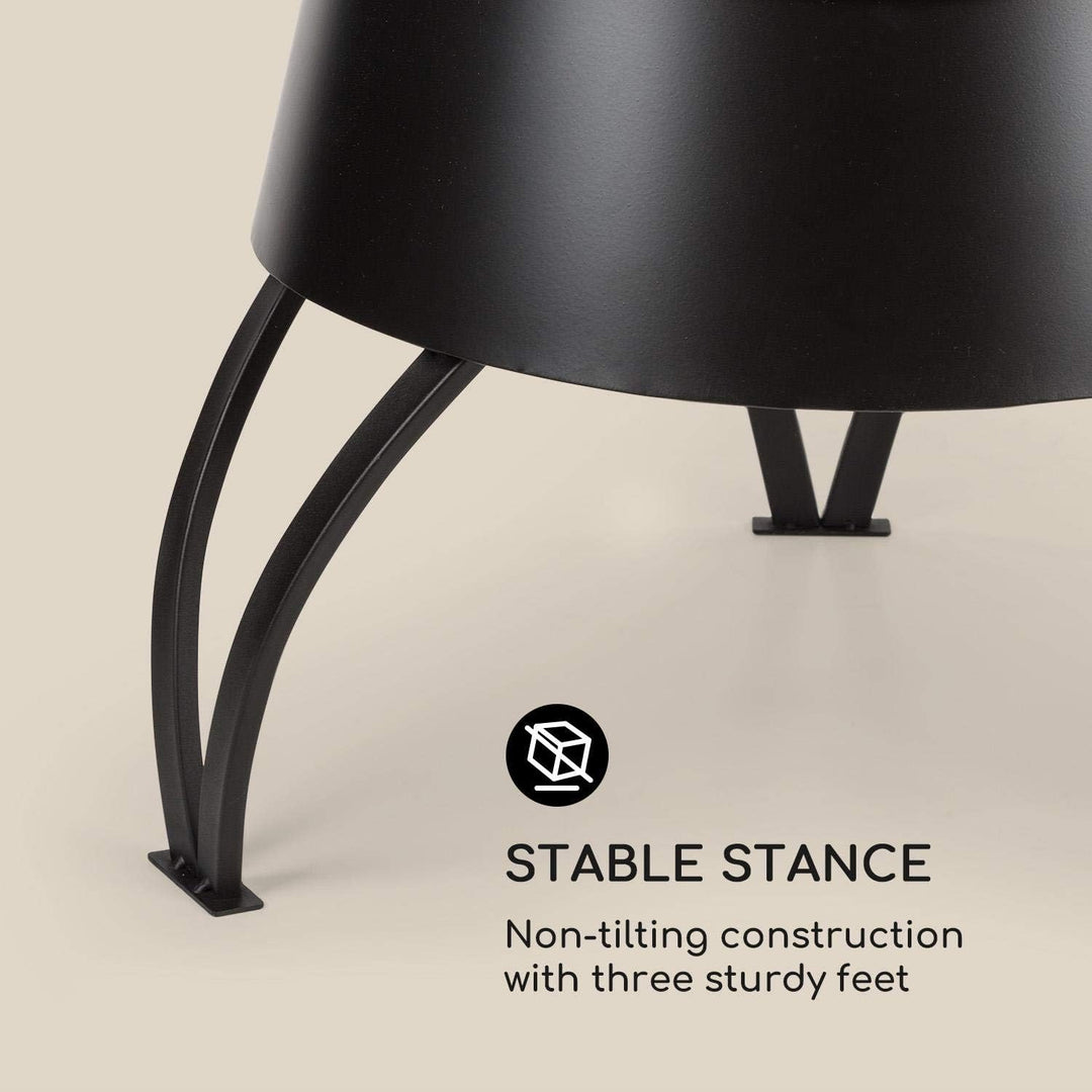 blumfeldt Volantis - Gartenkamin, Terrassenofen, Aztekenofen, FireView, Stahl, rostfrei, Moderne Opt