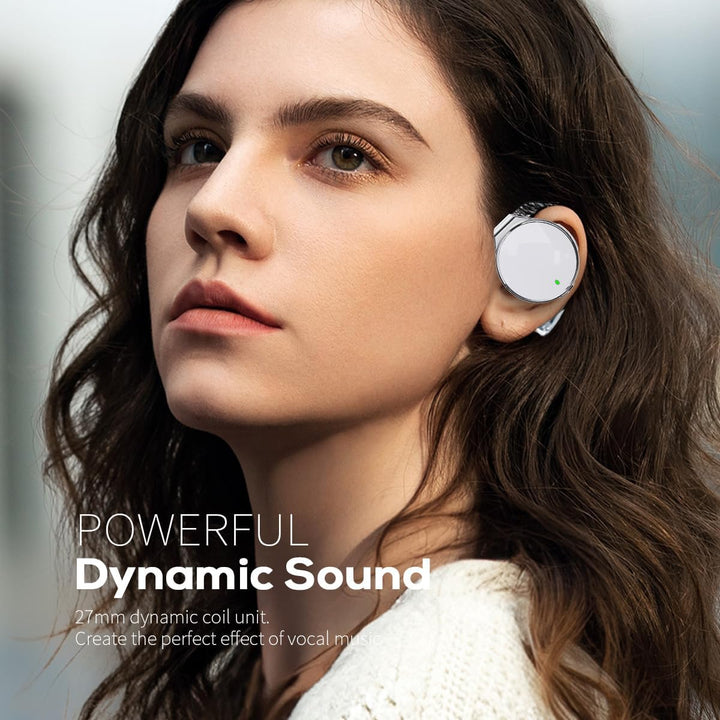 Open Ear Kopfhörer mit Mikrofon Bluetooth 5.4-52 Std Spielzeit, Kabelloses Over Ear Kopfhörer für Sp