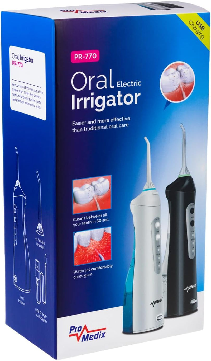 ProMedix PR-770 Elektrische Munddusche Reisemunddusche | Wasser-Flosser Oral Irrigator Zahnreinigung
