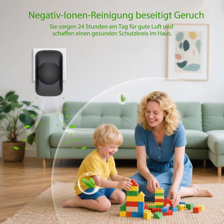 iDiskk Tragbarer Mini-Luftreiniger für Zuhause, Plug-in-Luftreiniger, geeignet für Schlafzimmer, Hau
