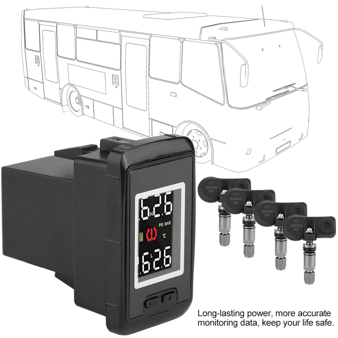 Qiilu Reifendruckkontrollsystem, TPMS Reifendruckkontrollsystem für Serienfahrzeuge