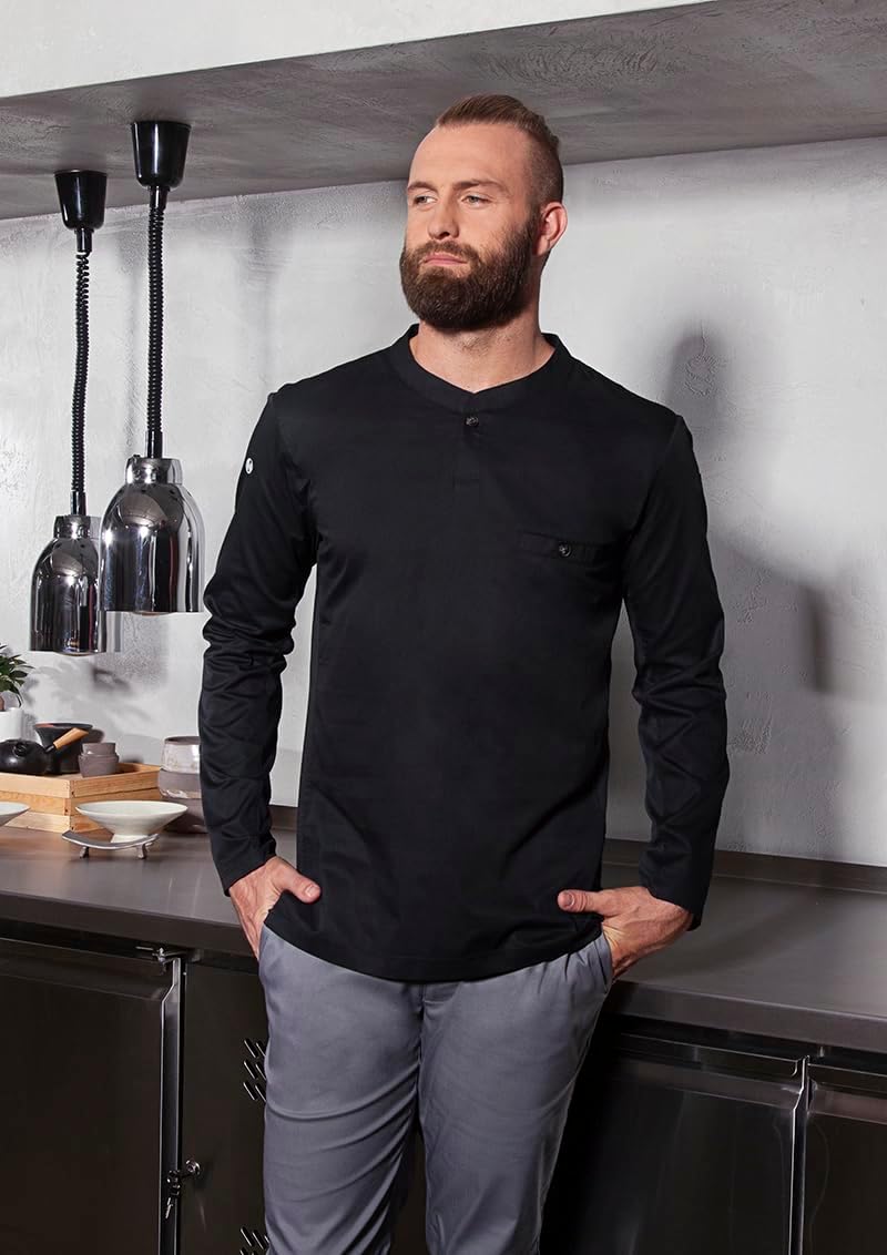 Karlowsky Herren Langarm Arbeitsshirt Performance 60% Baumwolle, 40% Polyester XL Schwarz, XL Schwar