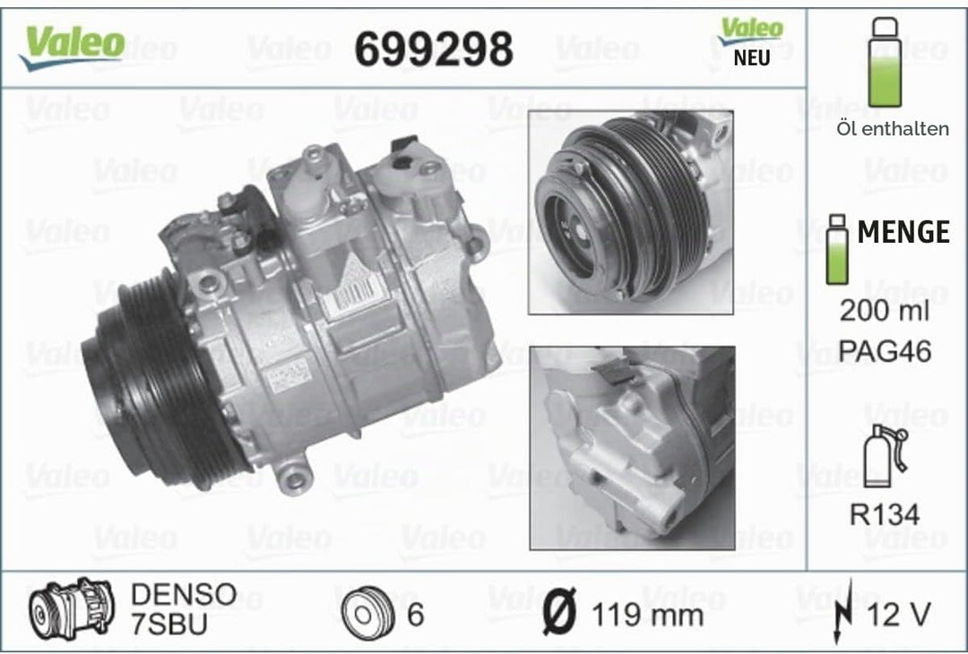 Valeo Kompressor Klimaanlage 699298