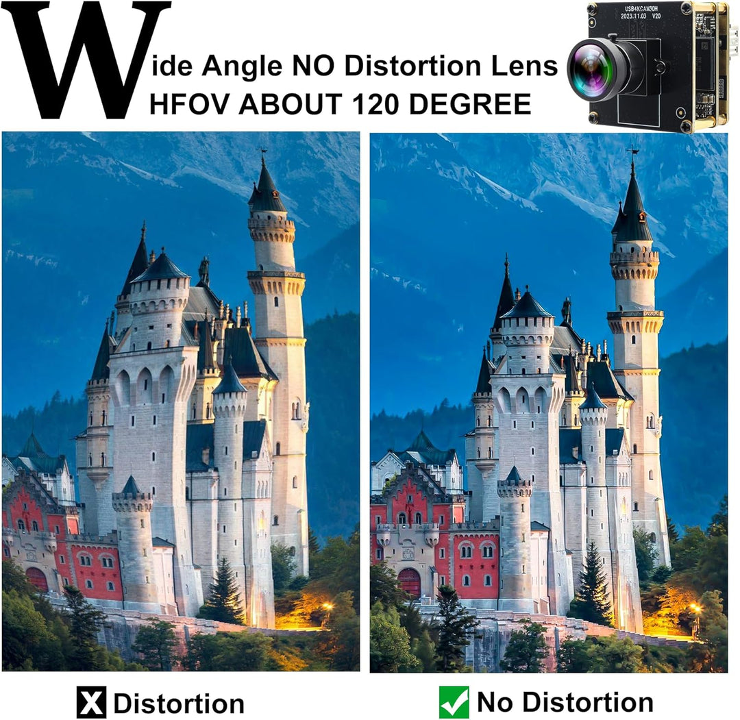 ELP HDMI USB-Kamera modul gleichzeitige Ausgabe Streaming Camera für PC 2-facher Digitalzoom 120 Gra