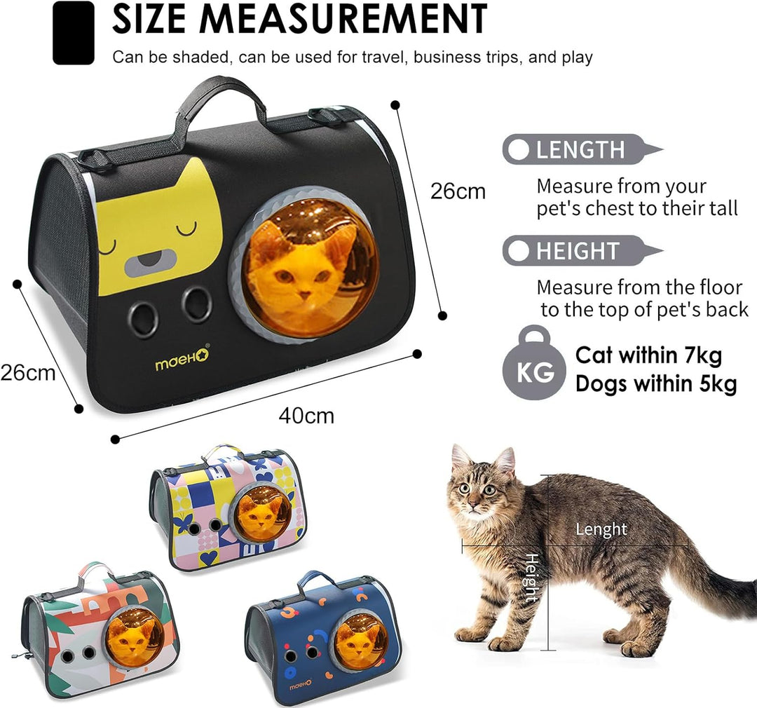 PETCUTE Transporttasche Katze,Transporttasche für Hunde & Katzen,Atmungsaktive Hundetragetasche mit