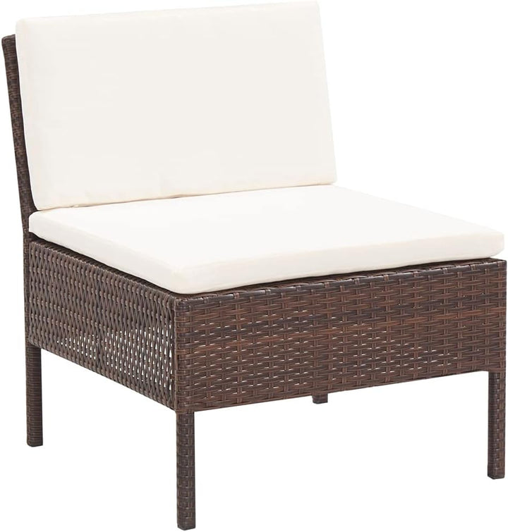homiuse 3 Stück Garten Lounge Set mit Auflagen Balkonmöbel Set Gartenmöbel Set Terrassenmöbel Outdoo