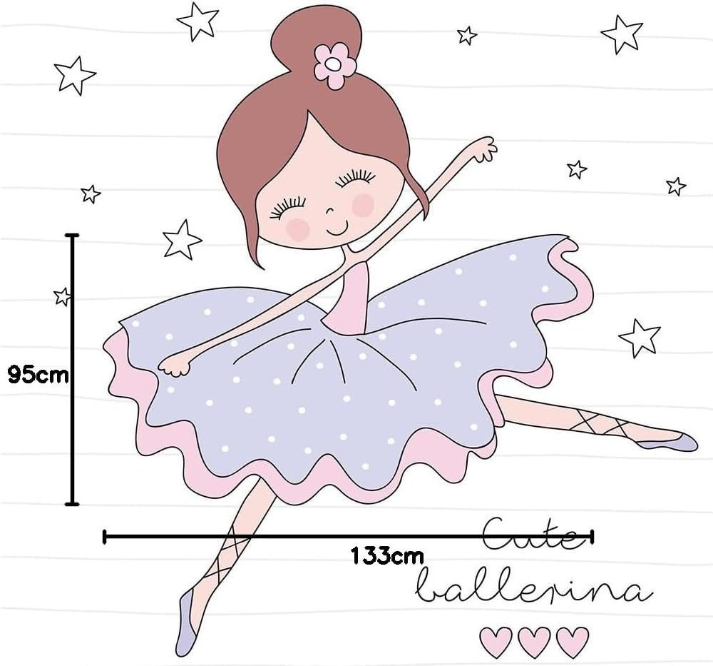 Oedim Kinderteppich Ballerina PVC 95 cm x 133 cm | Teppich für Erwachsene PVC | Vinylboden für Erwac