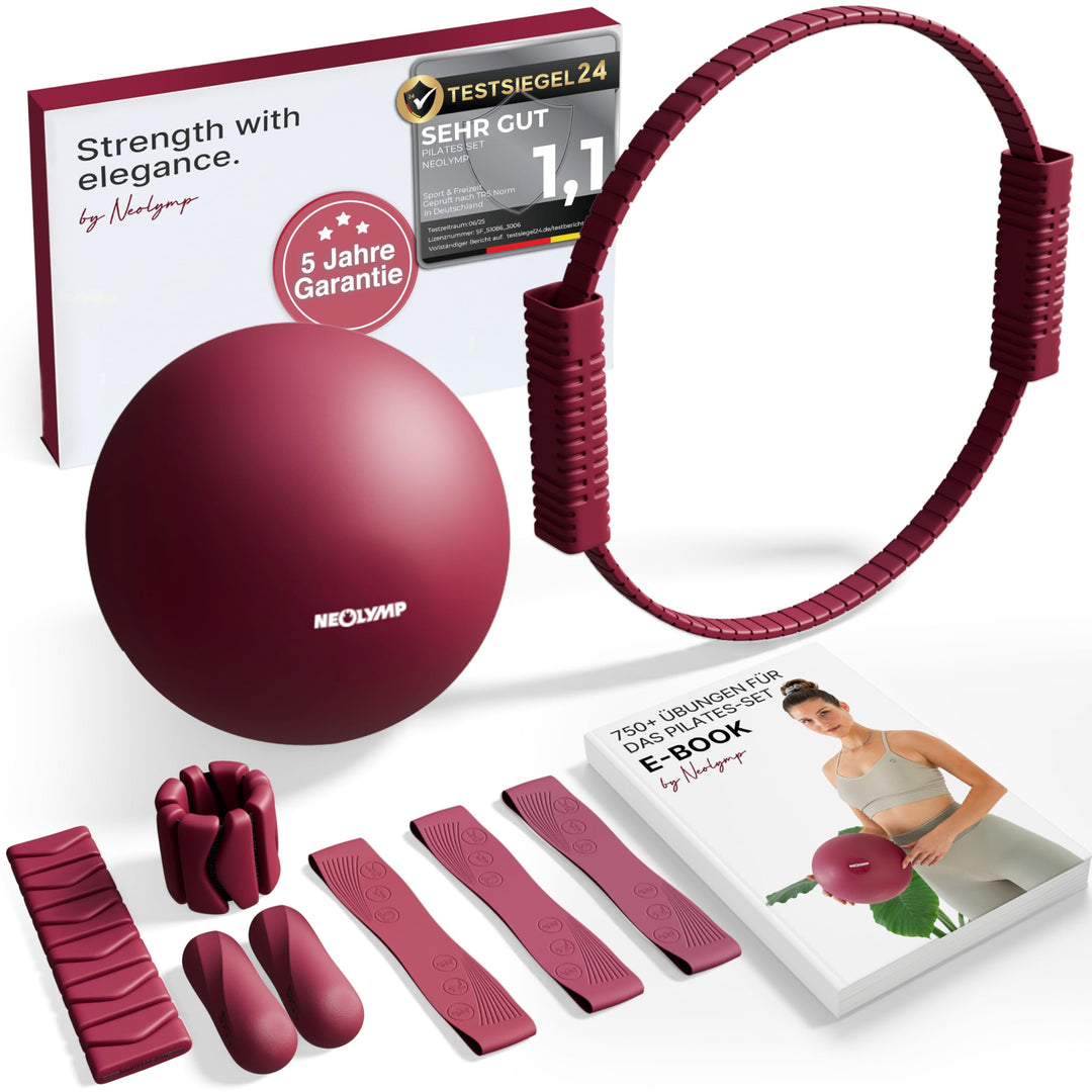 NEOLYMP Pilates Set für Zuhause – Pilates Ball, Pilates Ring & Gewichte – Komplettes Pilates Zubehör