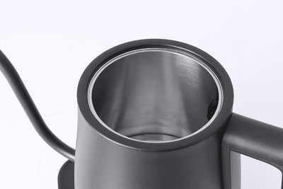 CASO Coffee Classic Kettle – elektrischer Wasserkocher, hochwertiges matt schwarzes Design mit gesch