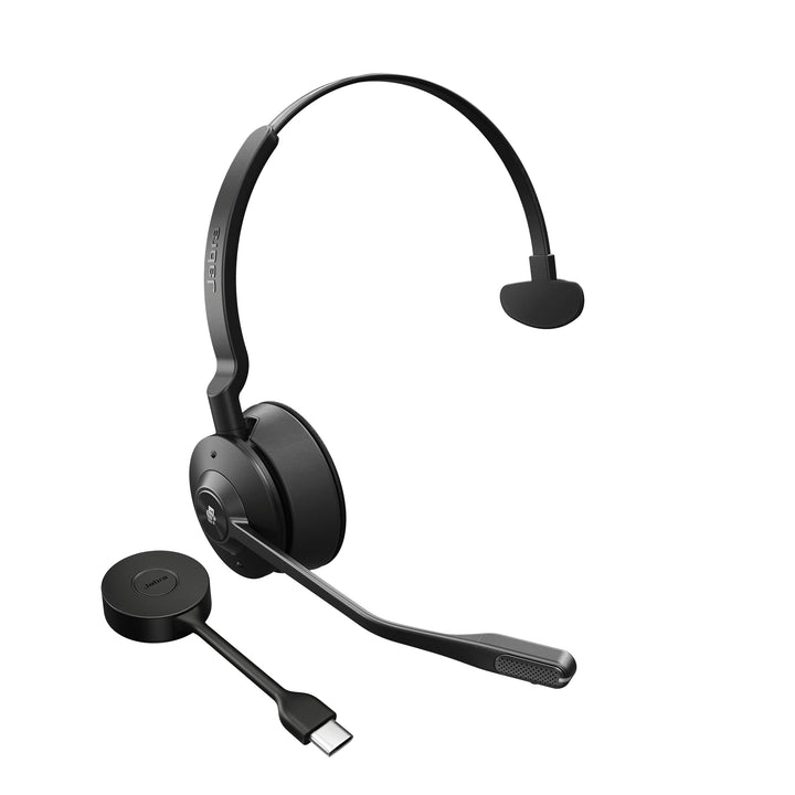 Jabra Engage 55 Schnurloses Mono Headset mit Link 400 USB-C DECT-Adapter - Mikrofon mit Geräuschunte