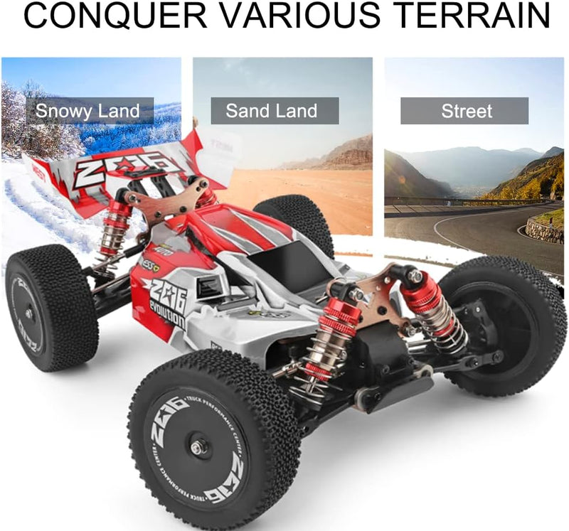 Goolsky Wltoys XKS 144001 RC Auto 60 km / h Hochgeschwindigkeits Geländewagen RTR mit Buggy und Allr