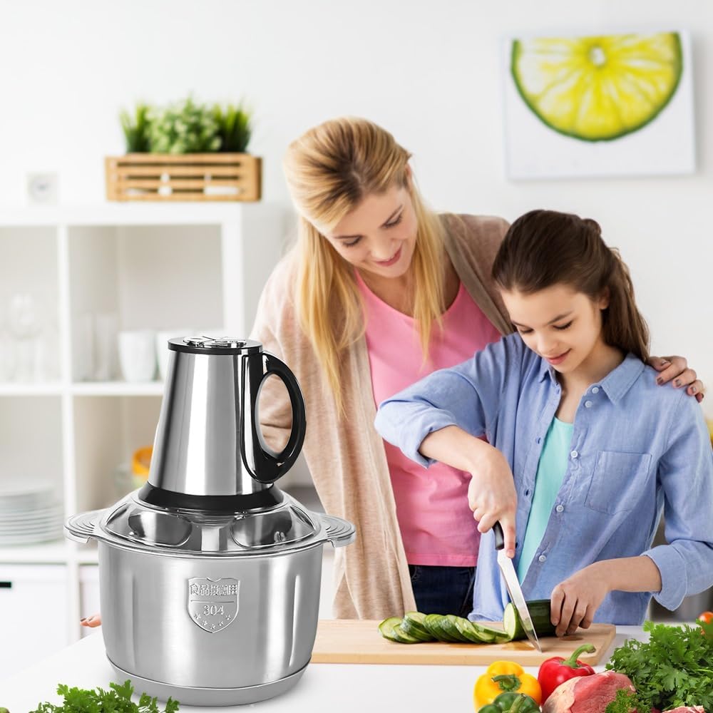 Elektrischer Fleischwolf 5 l, vielseitiger Fleischwolf, 500 W, 3 Geschwindigkeitsstufen, elektrische