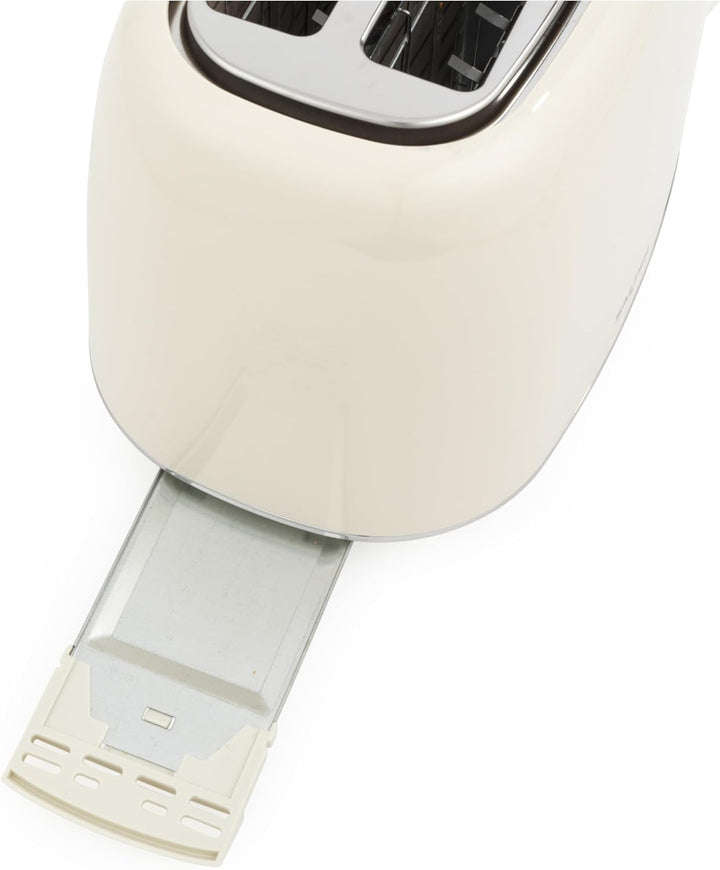 Salter Retro Creme 2-Scheiben-Toaster - 7 Bräunungsstufen, Auftauen, Aufwärmen & Abbrechen, High-Lif