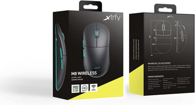 CHERRY Xtrfy M8 Wireless, kabellose ultraleichte Gaming-Maus, optimiert für E-Sports, 2.4 GHz Funk,