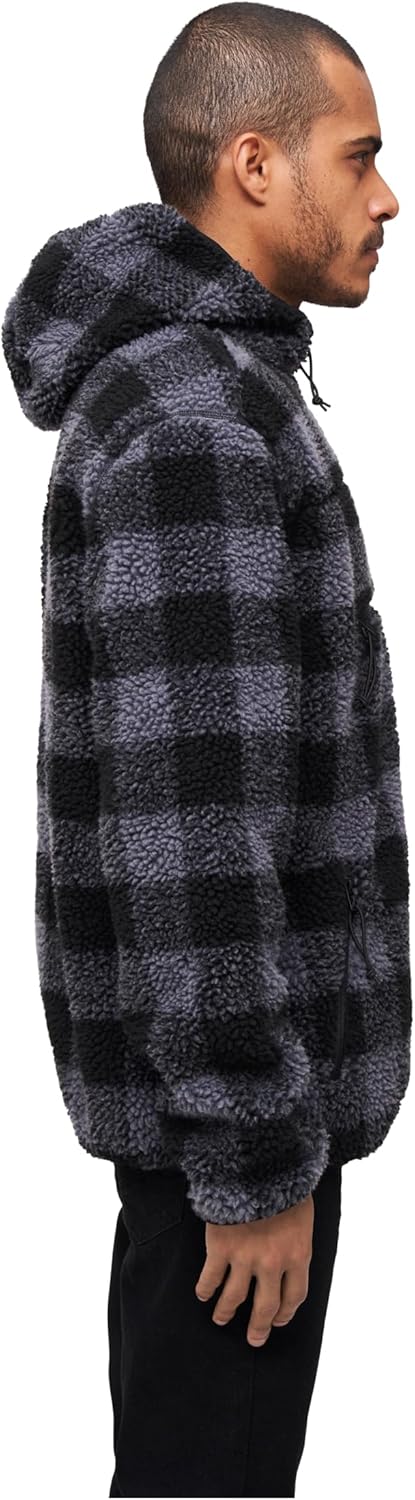 Brandit Teddyfleece Worker Pullover, S Black/Grey