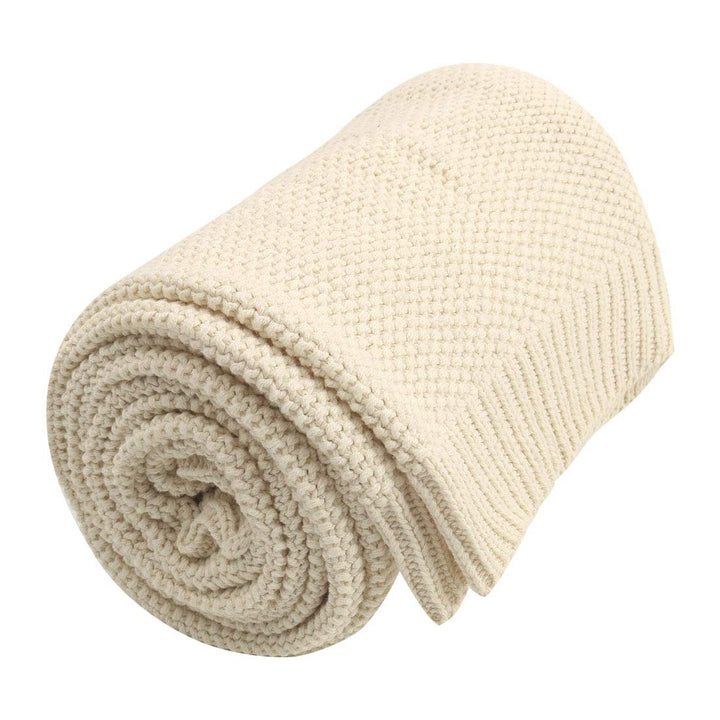 PiccoCasa Tagesdecke Baumwolle Strickdecke Sommerdecke pflegeleicht gesund als Sofadecke Sofaüberwur