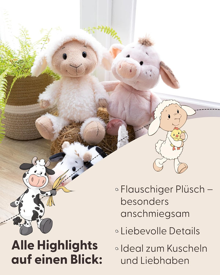 NICI Kuscheltier Schwein Pigwick 31cm - rosa - Weiches Plüschtier – niedliches Stofftier zum Kuschel