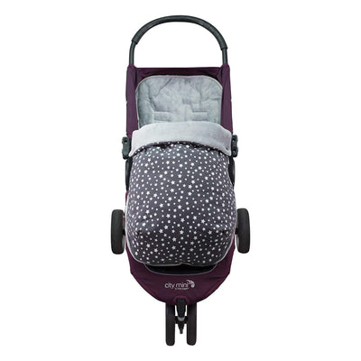 JYOKO KIDS Fusssack für Kinderwagen kompatibel mit Baby Jogger City Mini (FLEECE, WINTER SKY)