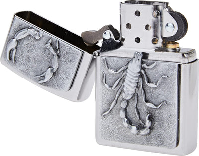 Zippo Feuerzeug 1330006 Skorpion Emblem Benzinfeuerzeug, Messing, Skorpion