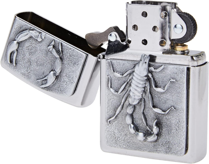 Zippo Feuerzeug 1330006 Skorpion Emblem Benzinfeuerzeug, Messing, Skorpion