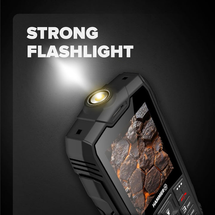 Hammer H Rock LTE Outdoor Handy ohne Vertrag, 3000mAh Akku, 64 GB, 2,4" IPS Display, grosse Tasten,