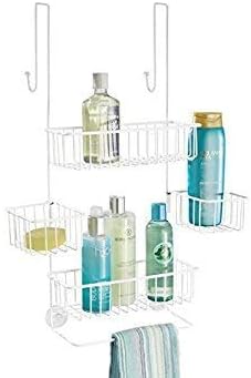 mDesign Duschregal ohne Bohren – Duschablage für Shampoo, Duschgel, Waschlappen etc. – praktische Au