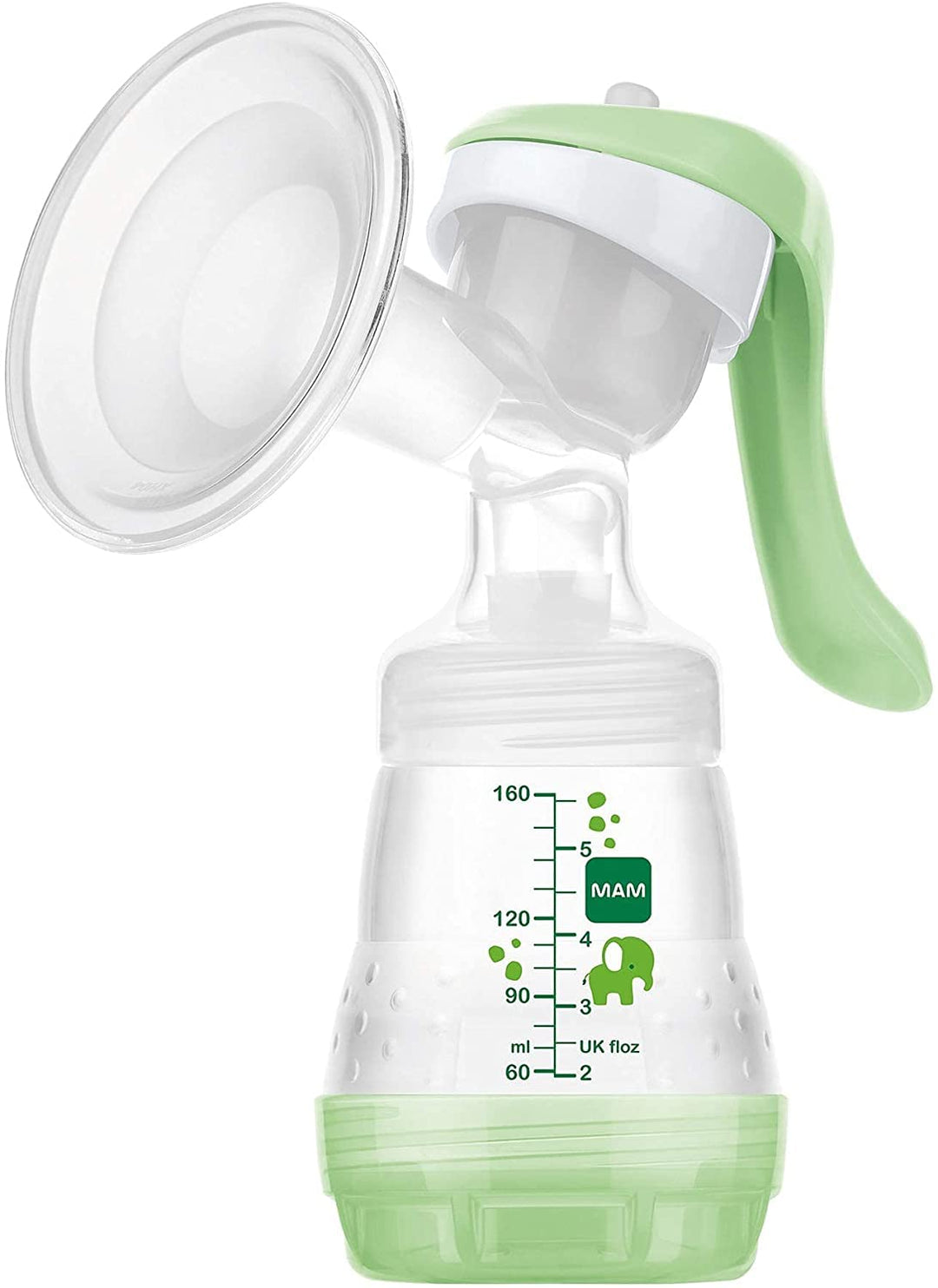MAM Handmilchpumpe – Komfortable und kompakte Milchpumpe, einzigartig upgradebar – Handpumpe für Mut