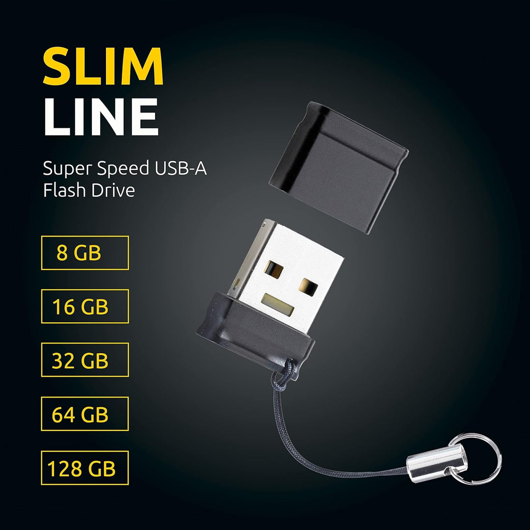 Intenso Slim Line, 128 GB USB-Stick, USB 3.2 Gen 1x1, schwarz 128 GB - USB 3.0, 128 GB - USB 3.0