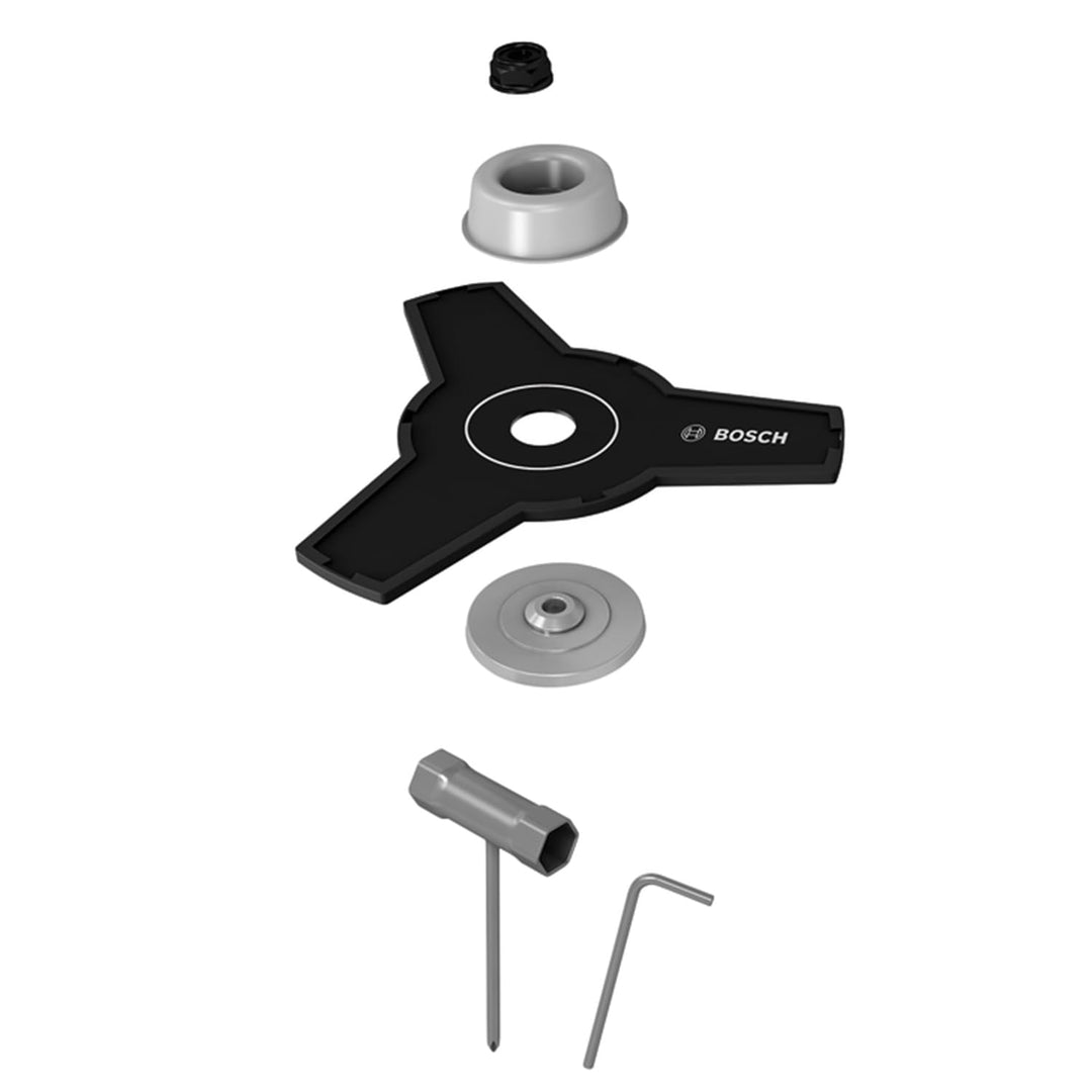Bosch Messer-Set für Akku-Freischneider (1x Metallmesser, Schnittkreisdurchmesser: 23 cm, im Karton)