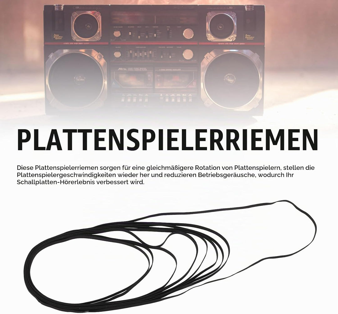10 Stück Plattenspieler Riemen, Verschiedene Spezifikationen, Maschinen Recorder Gummiriemen für Rep