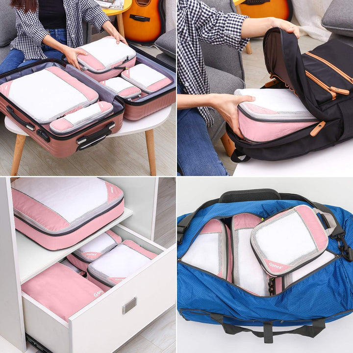 Compression Packing Cube 6-teilig, Gonex Robust & Langlebig Verpackungswürfel, Packtaschen, Kleidert