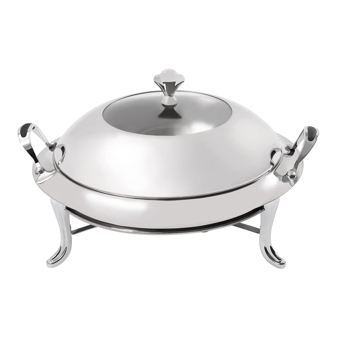 3 L Chafing Dish, Edelstahl Speisewärmer mit Deckel Kraftstoffhalter für Hotels Buffets Restaurants