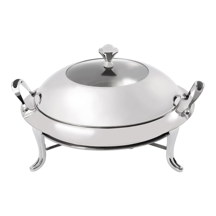 3 L Chafing Dish, Edelstahl Speisewärmer mit Deckel Kraftstoffhalter für Hotels Buffets Restaurants
