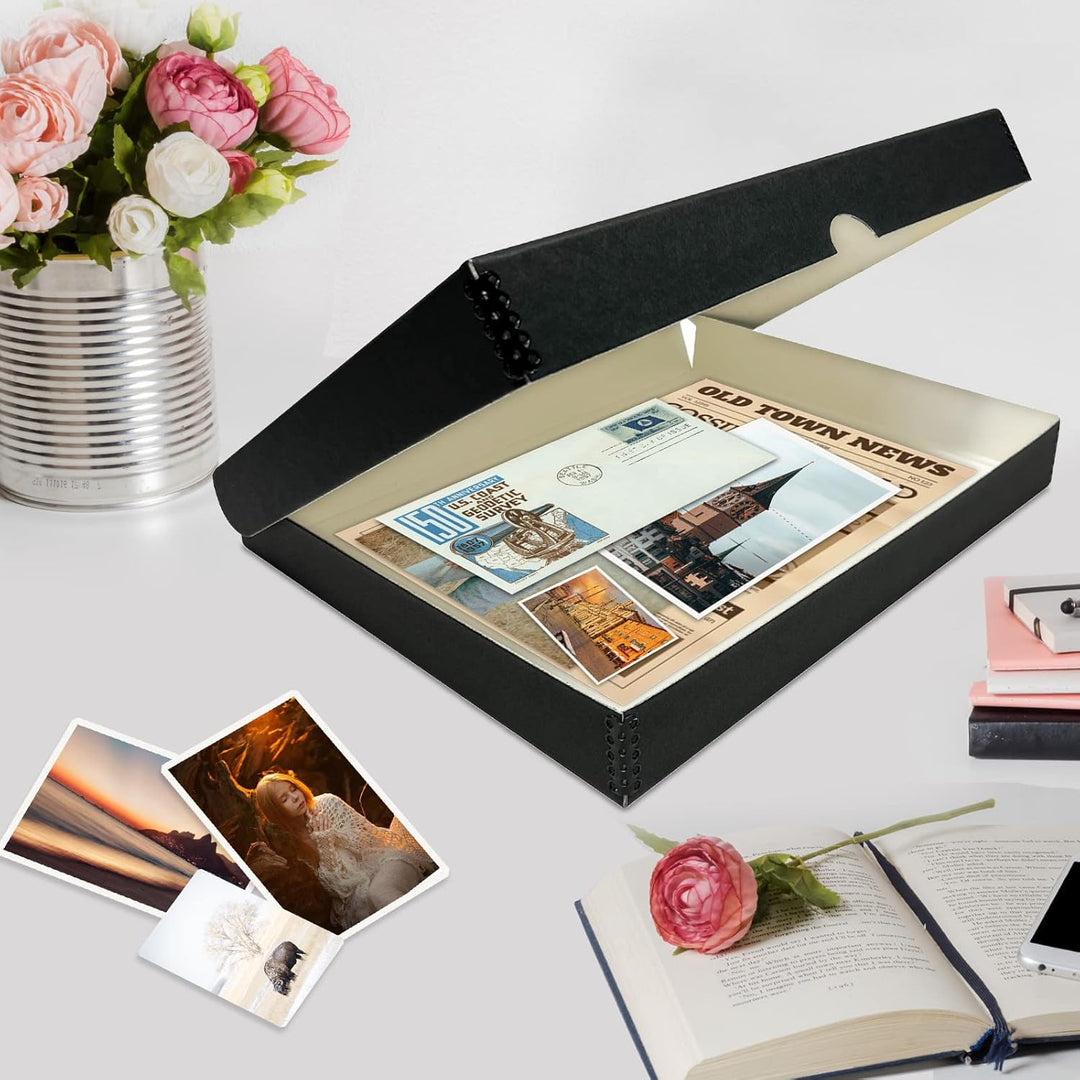 Lineco 27,9 x 35,6 cm Klapp Folio Aufbewahrungsbox, 4,4 cm, Metall Tiefer Rand Archivierung Faltscha