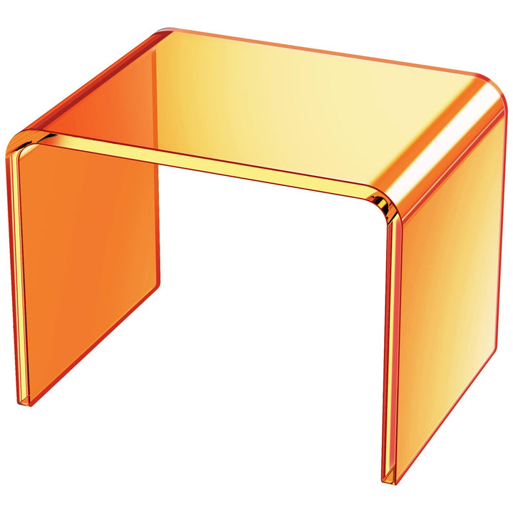 Acryl-Tritthocker, Kleiner transparenter Fusshocker für Badezimmer, Schlafzimmer, Küche, belastbar b