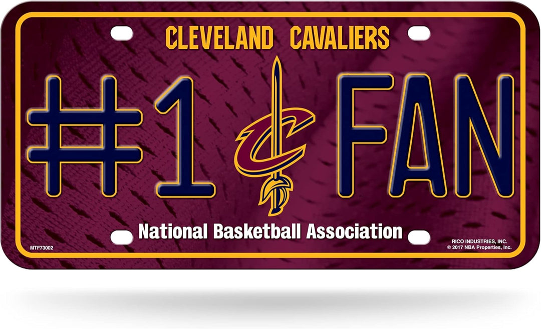 NBA #1 Fan Metall Kennzeichenanhänger Cleveland Cavaliers, Cleveland Cavaliers