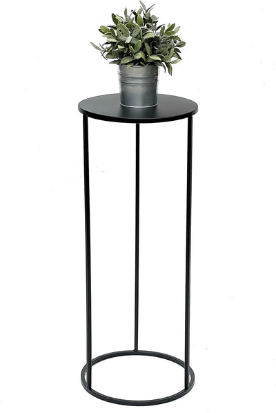 DanDiBo Blumenhocker Metall Schwarz Rund 70-50 cm Blumenständer Beistelltisch 96316 Blumensäule Mode