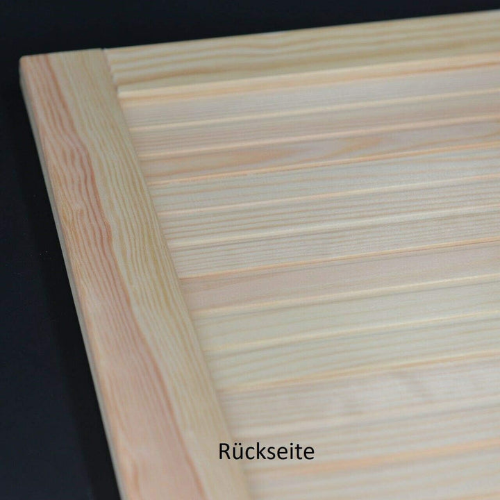 ben+camilla.com Lamellentür Holztür Natur 462 x 394 x 21 mm mit geschlossenen Lamellen für Regale, S