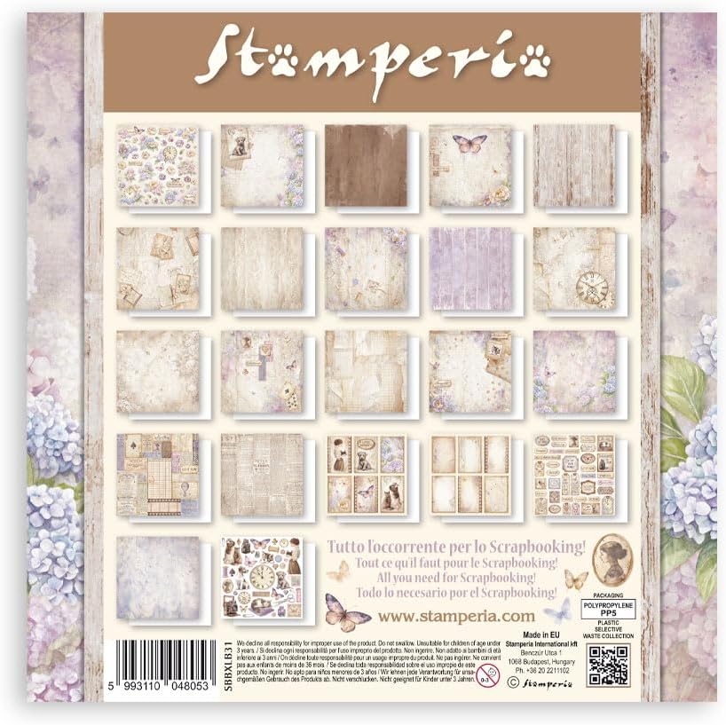 Stamperia - Scrapbook Paper Pad for Scrapbooking, Albums, Card Making, Bullet Journalling and More,
