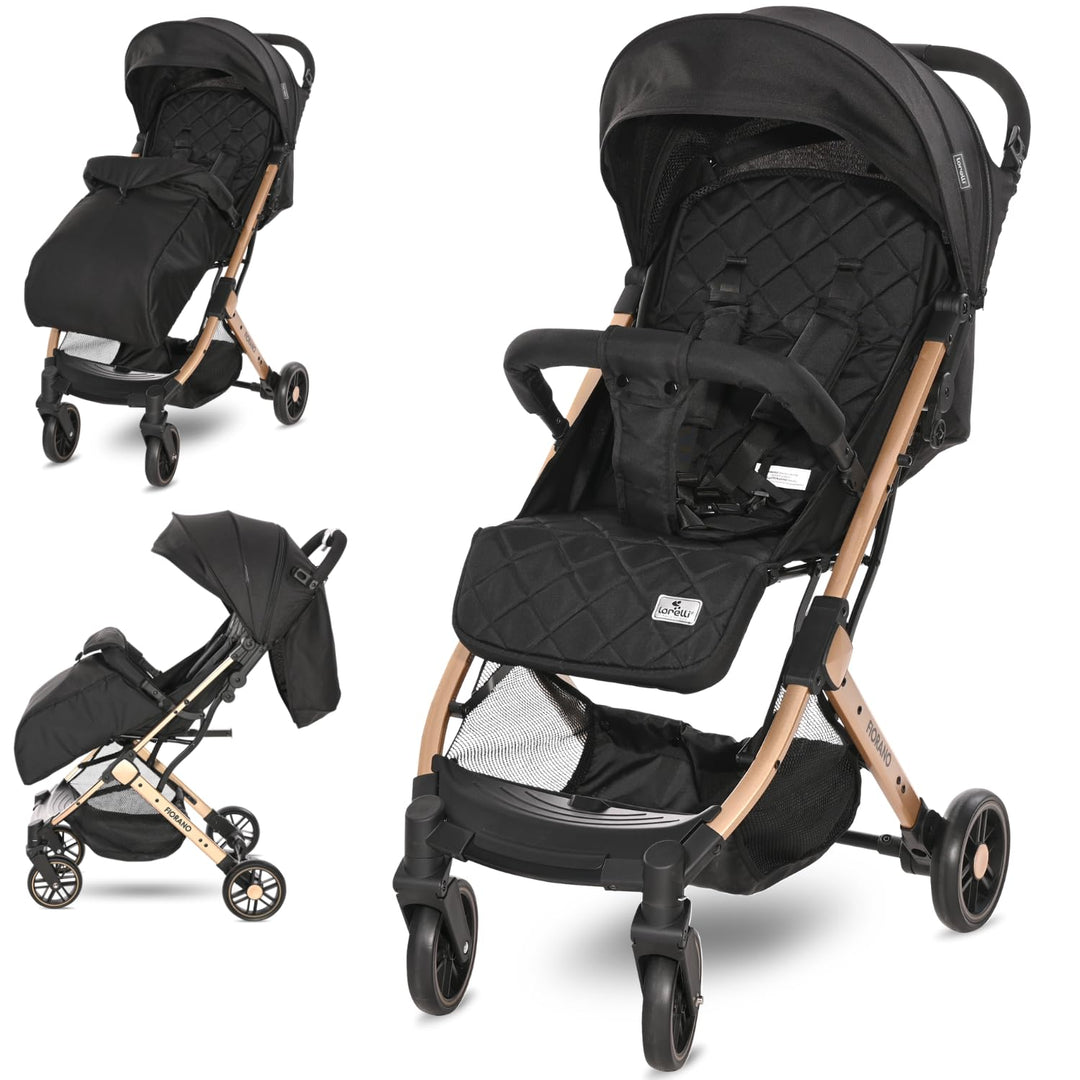 Lorelli Kinderwagen Fiorano, Reisebuggy, Baby Buggy klein zusammenklappbar, leicht, nur 7,5 kg, komp
