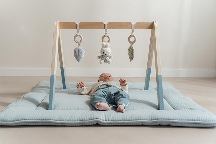 nijntje miffy x Little Dutch Holz Baby Gym Spieltrapez Spielbogen Holz inkl. Anhänger Hase Miffy bla