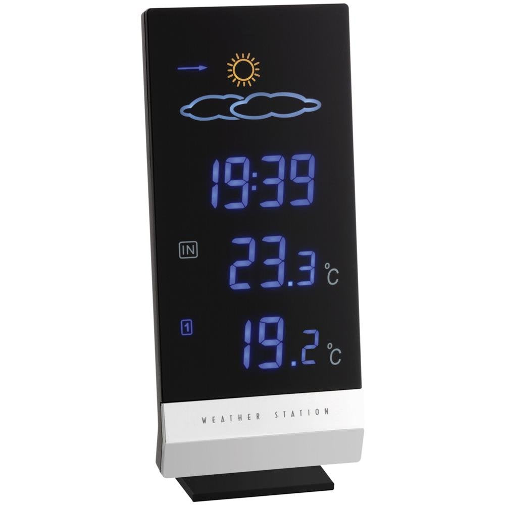 TFA Dostmann Lumax Funk Wetterstation, mit Farbdisplay, Aussen- und Innentemperatur, Wettervorhersag