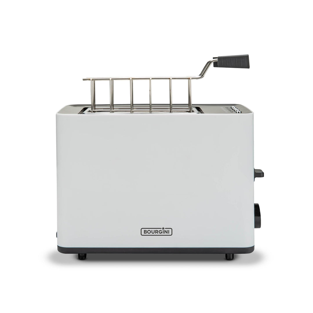 Bourgini Sandwich-Toaster mit Bagel-Funktion – Toaster mit Sandwich-Klemmen – Weiss – Matte Oberfläc