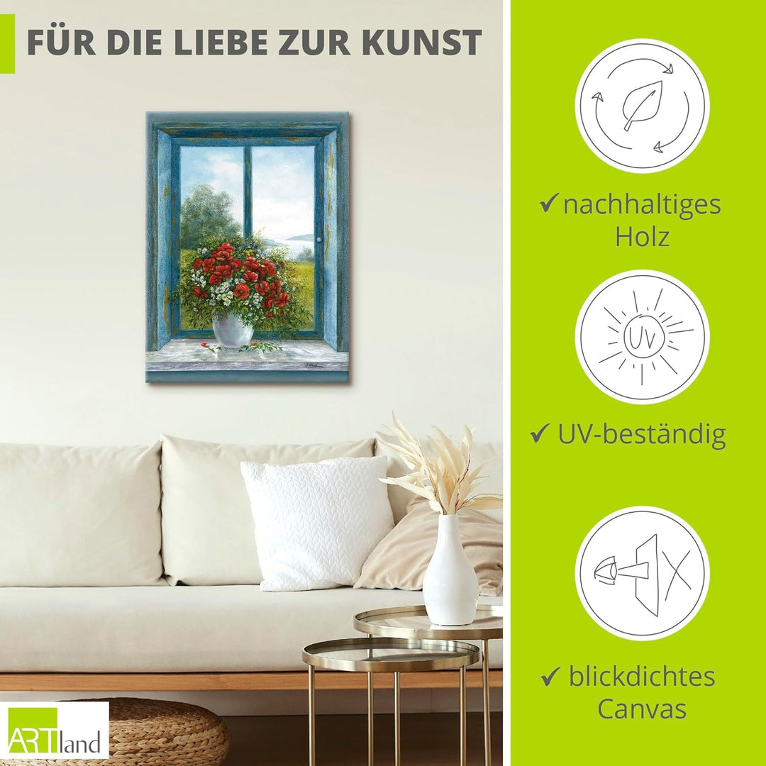 ARTland Leinwandbilder Wandbild Bild auf Leinwand 45x60 cm Stillleben Arrangements Botanik Malerei B