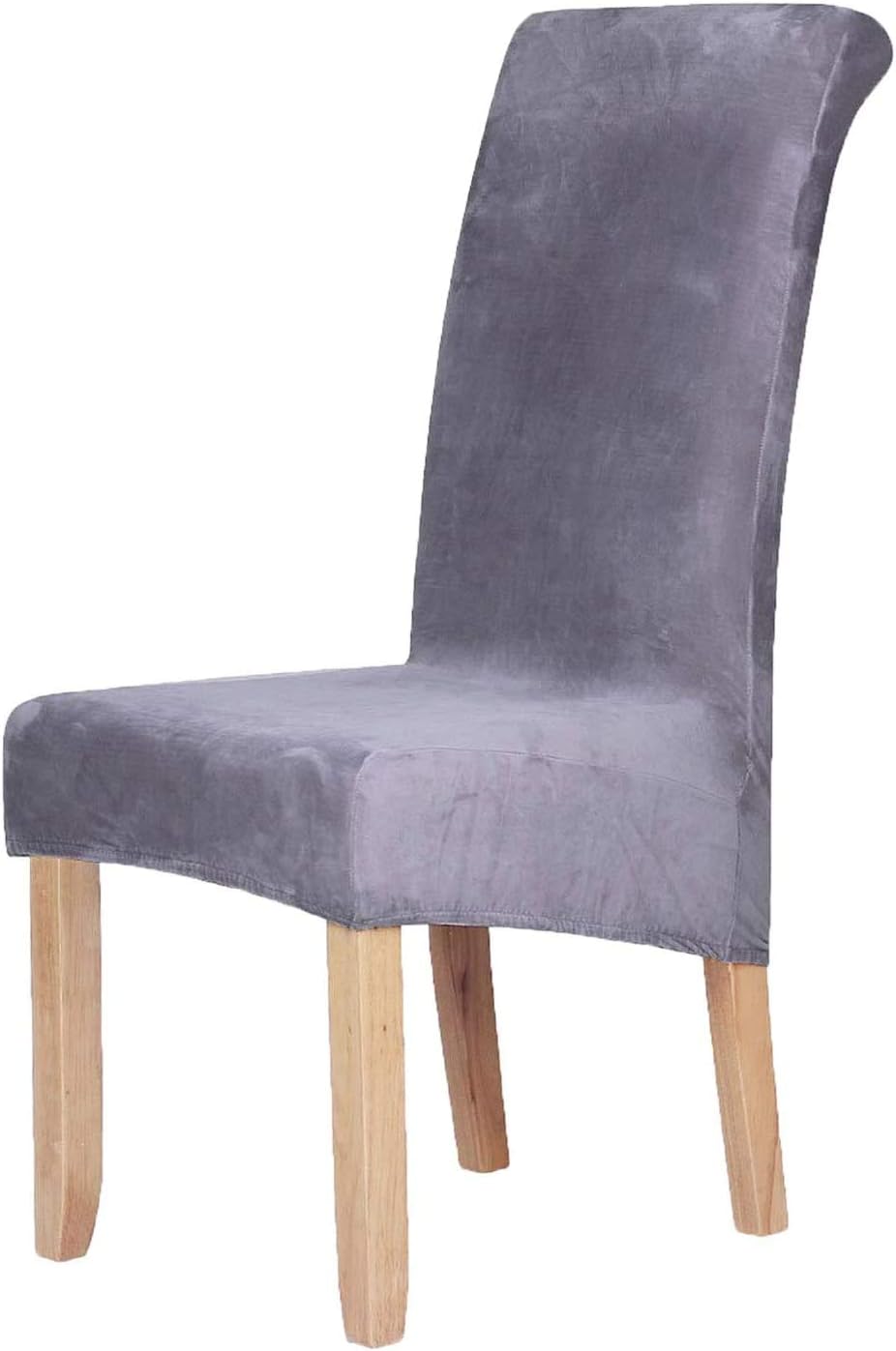 Homaxy Velvet Stuhlhussen 6er Set, Stretch Esszimmerstuhl Hussen, Spandex Plüsch Stuhlbezug Grosses