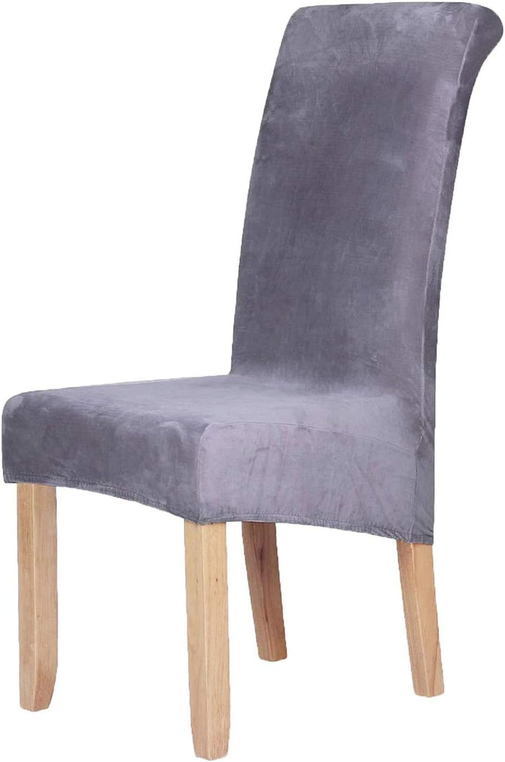 Homaxy Velvet Stuhlhussen 6er Set, Stretch Esszimmerstuhl Hussen, Spandex Plüsch Stuhlbezug Grosses